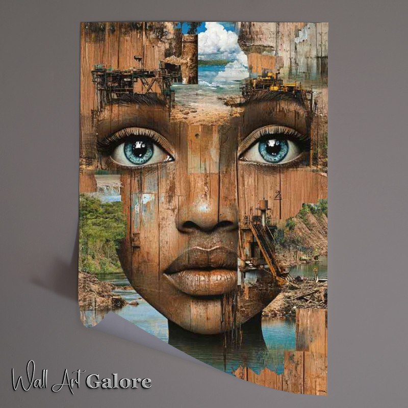 Buy Unframed Poster : (Surrealistic art of an African womans face)