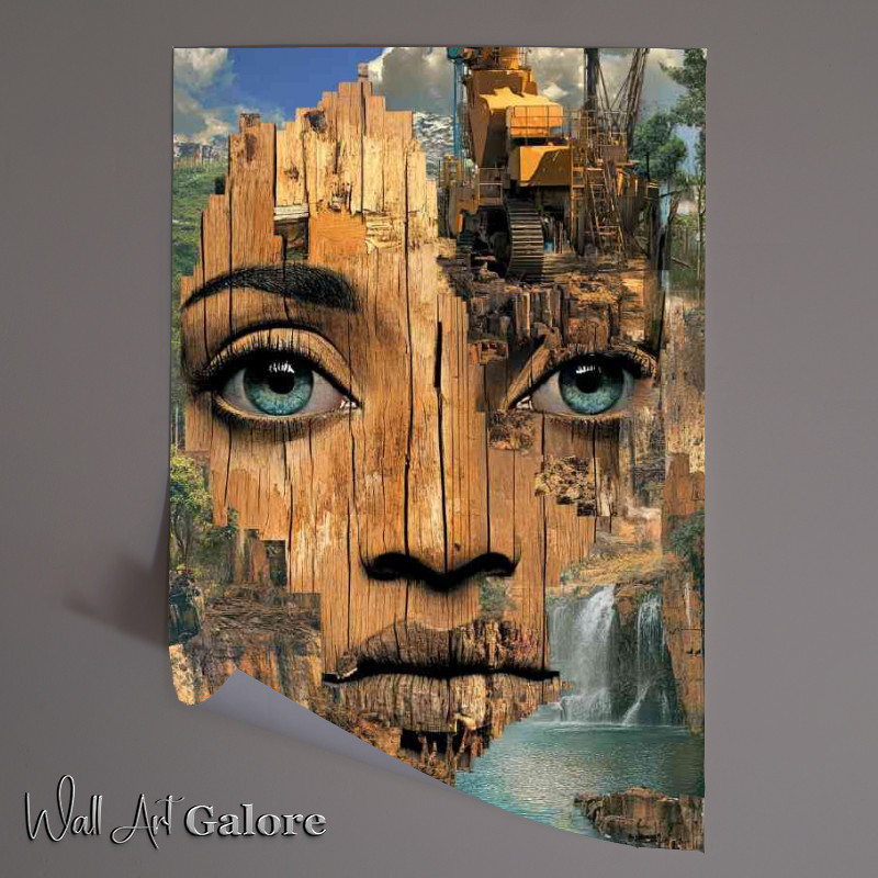 Buy Unframed Poster : (Surrealistic art print of an African womans face)