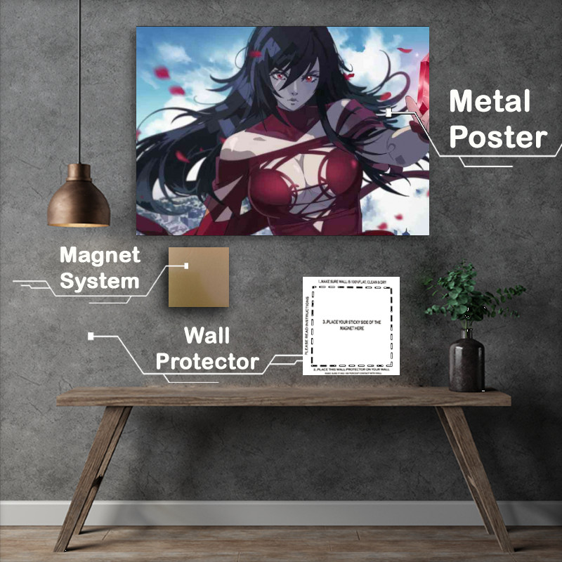 Buy Metal Poster : (Elegant Anime Girls in Stunning Art)