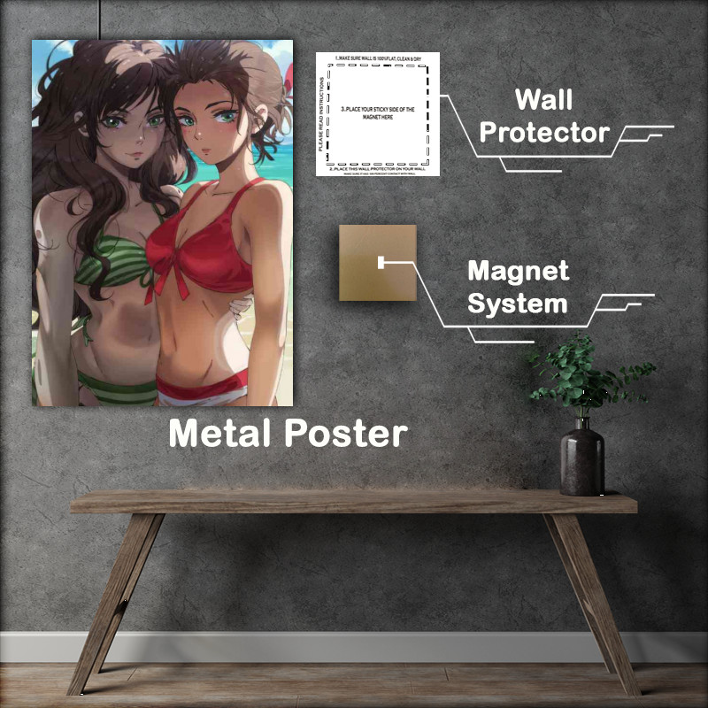 Buy Metal Poster : (Fantasy Meets Beauty Stunning Anime Girl)
