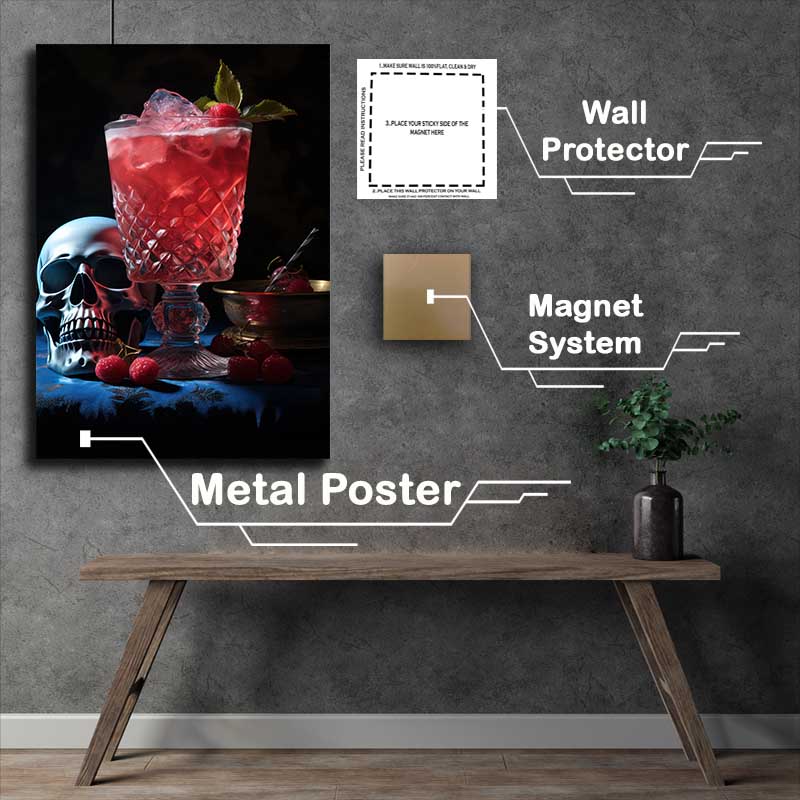 Buy Metal Poster : (Frothy Peach and rasberry Perfection)