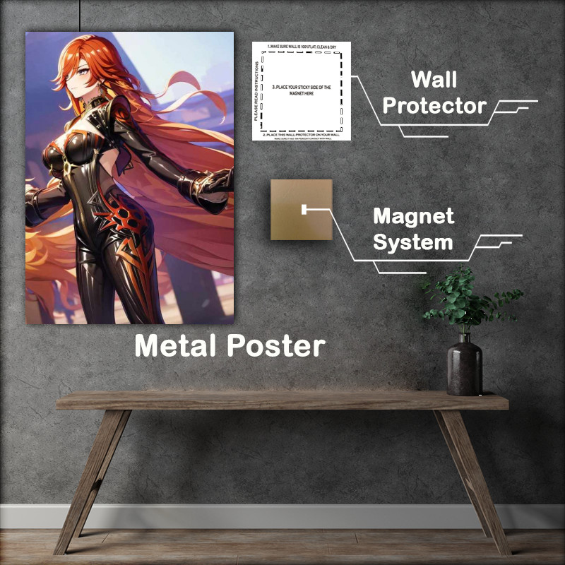 Buy Metal Poster : (Radiant Anime Girls in Bold Colors)