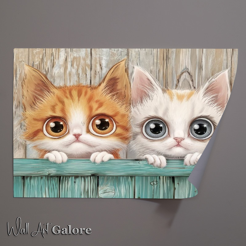 Buy Unframed Poster : (Two kittens with large expressive eyes)