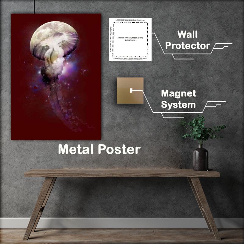 Buy Metal Poster : (Cosmic Anomaly Maroon)