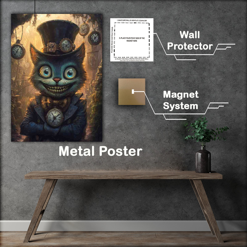 Buy Metal Poster : (The Cheshire Cat style from Wonderland)
