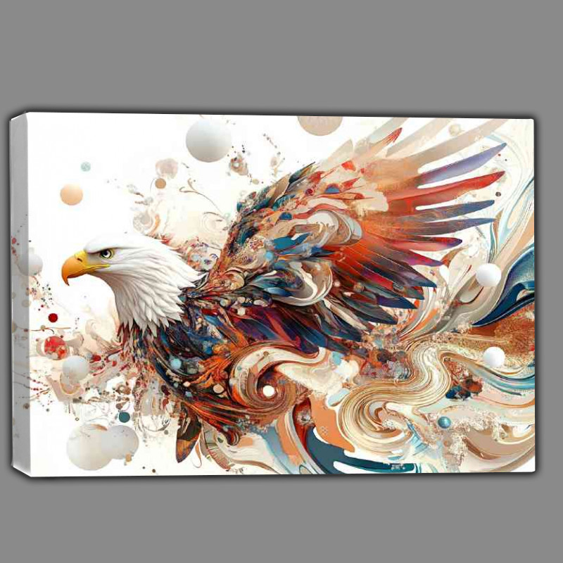 Buy Canvas : (Bald eagle with wings spread)