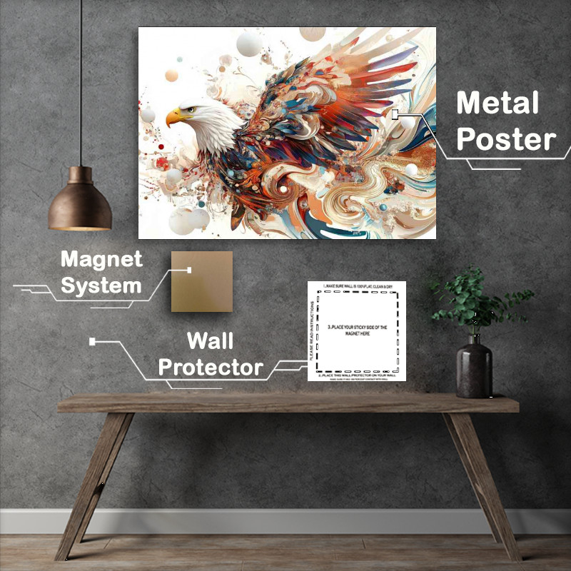 Buy Metal Poster : (Bald eagle with wings spread)