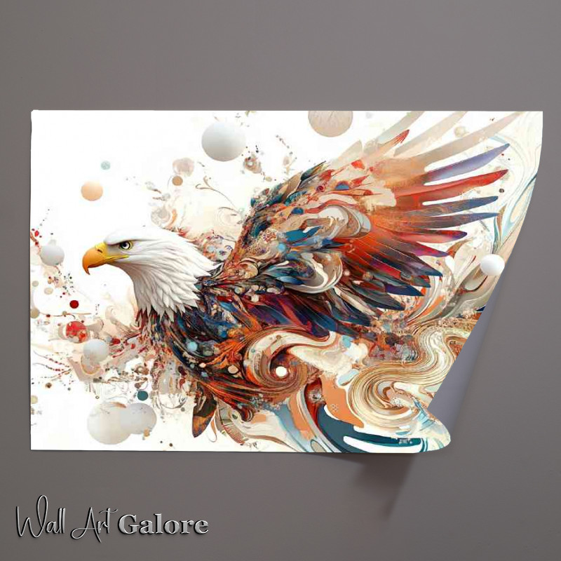 Buy Unframed Poster : (Bald eagle with wings spread)