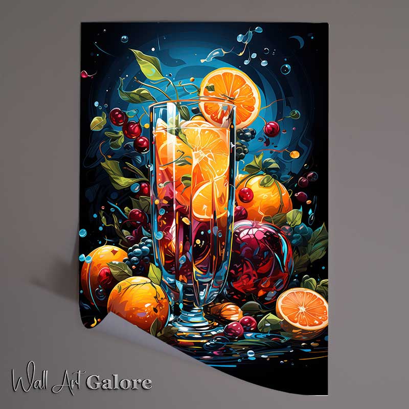 Buy Unframed Poster : (Golden Honeydew Fizz with fruit)