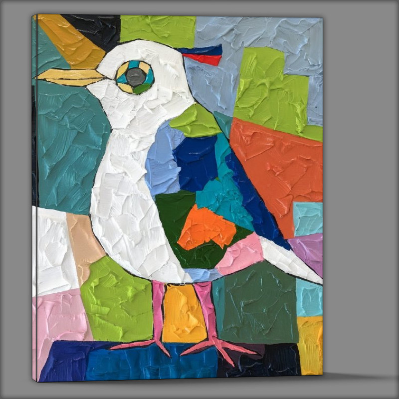 Buy Canvas : (An abstract artwork of a seagul bird)