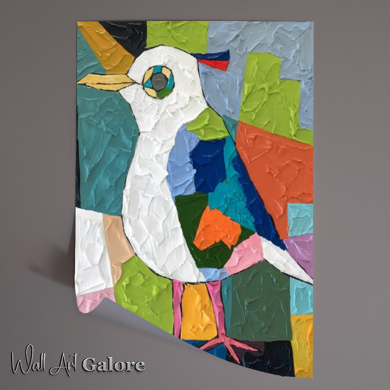 Buy Unframed Poster : (An abstract artwork of a seagul bird)