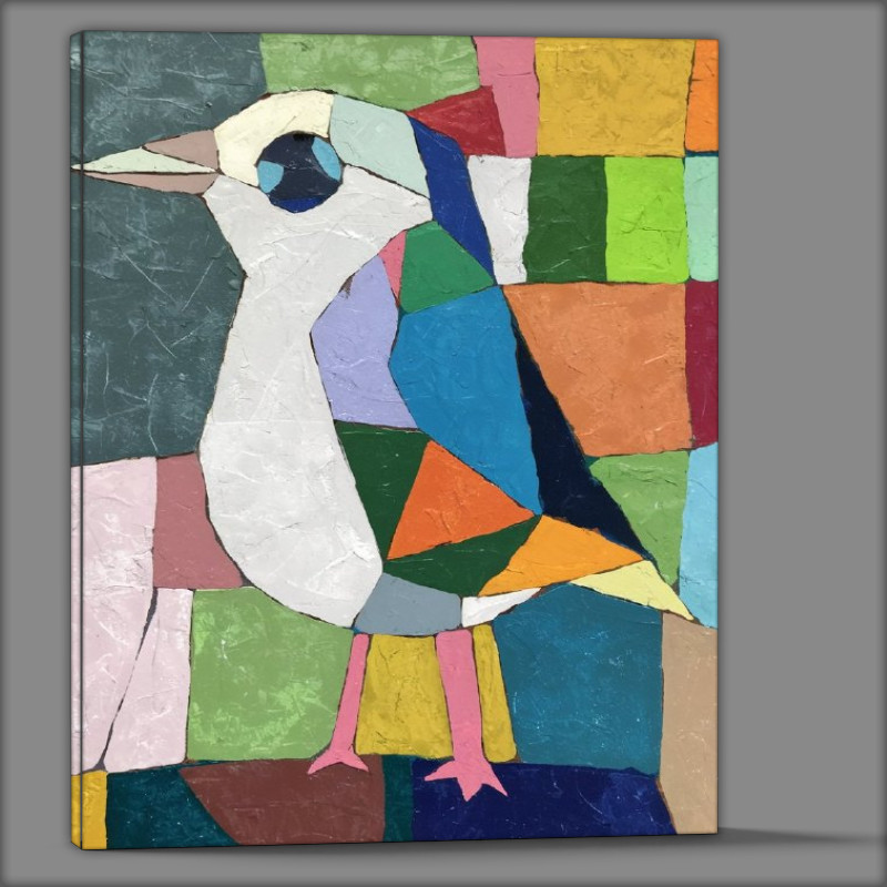 Buy Canvas : (An abstract artwork of a seagul bird in mozaic)
