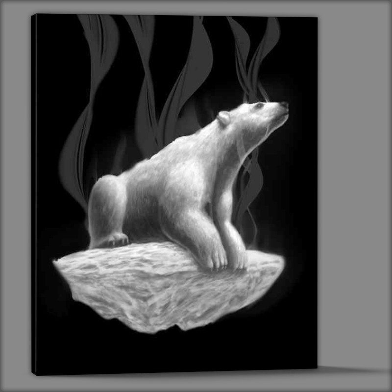 Buy Canvas : (Fading Polar Bear)