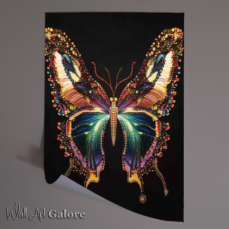 Buy Unframed Poster : (Butterfly made from beads)