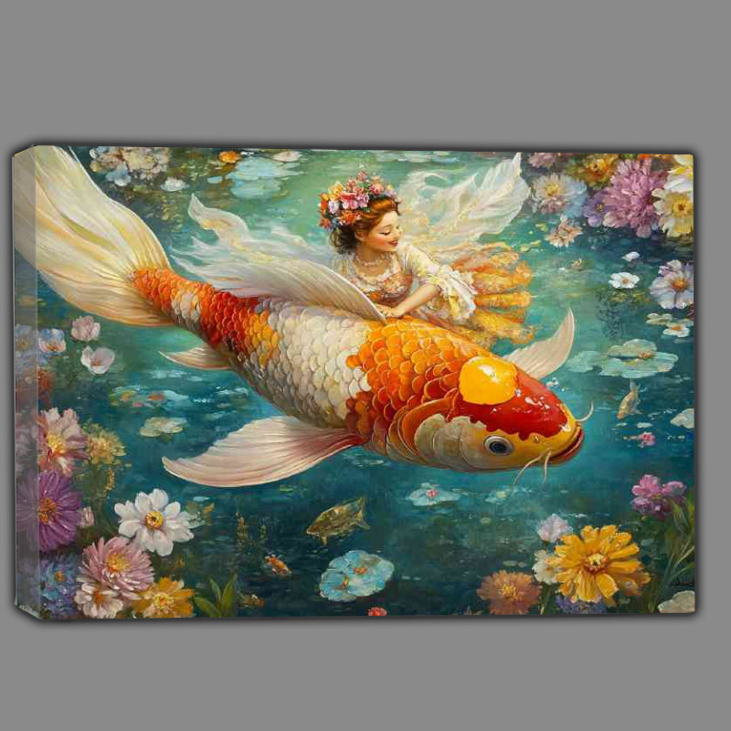 Buy Canvas : (Koi fish with Angel wings colorful)