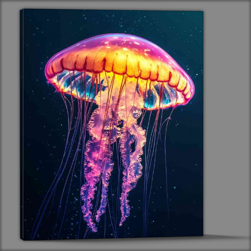 Buy Canvas : (jellyfish full body shot detailed vibrant colorful)
