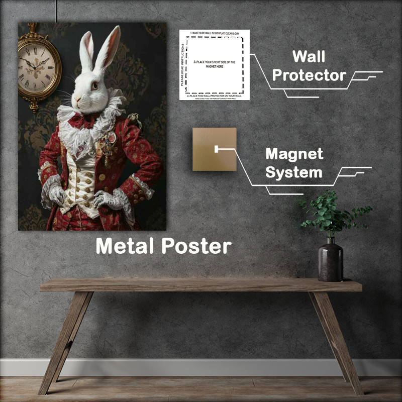 Buy Metal Poster : (The White Rabbit)