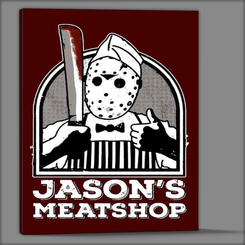 Buy Canvas : (Jasons Meat Shop Maroon)