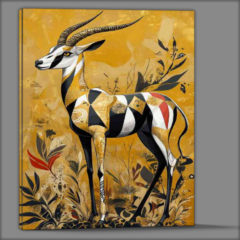 Buy Canvas : (Antelope with golden patterns)