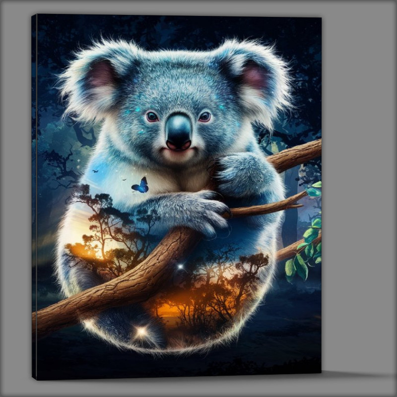 Buy Canvas : (Koala bear with shimmering blue)