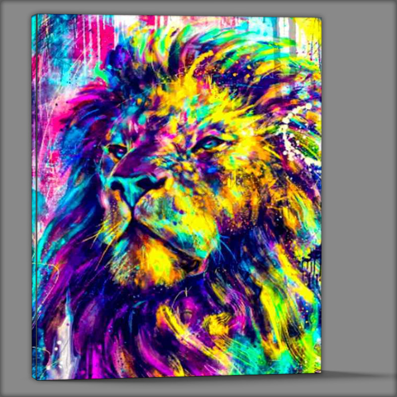 Buy Canvas : (Lion Art Colourful)