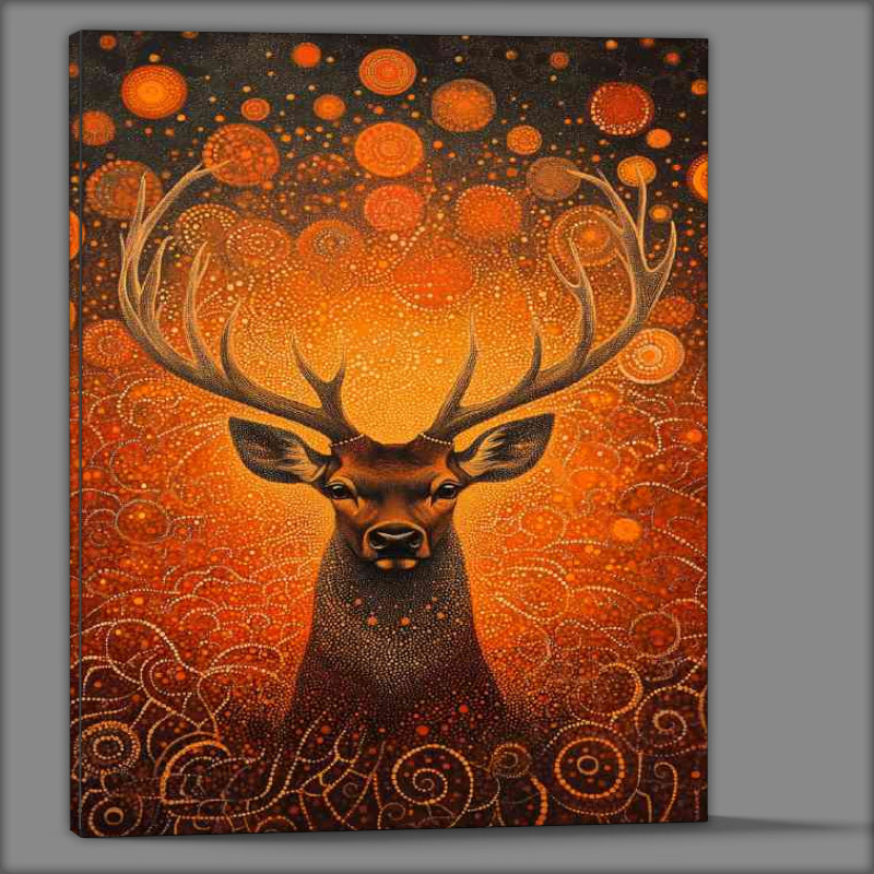 Buy Canvas : (Red deer with antlers)