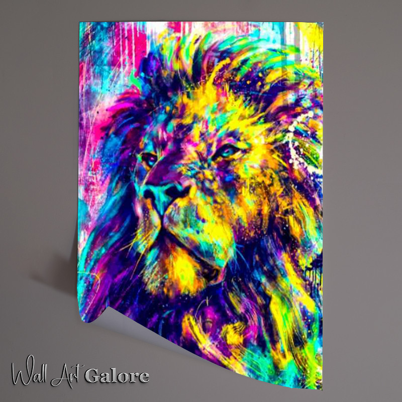 Buy Unframed Poster : (Lion Art Colourful)