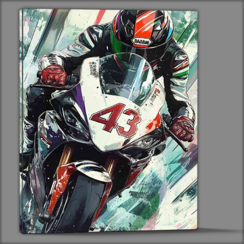 Buy Canvas : (A bmw s2000 race motorcycle with painted style)