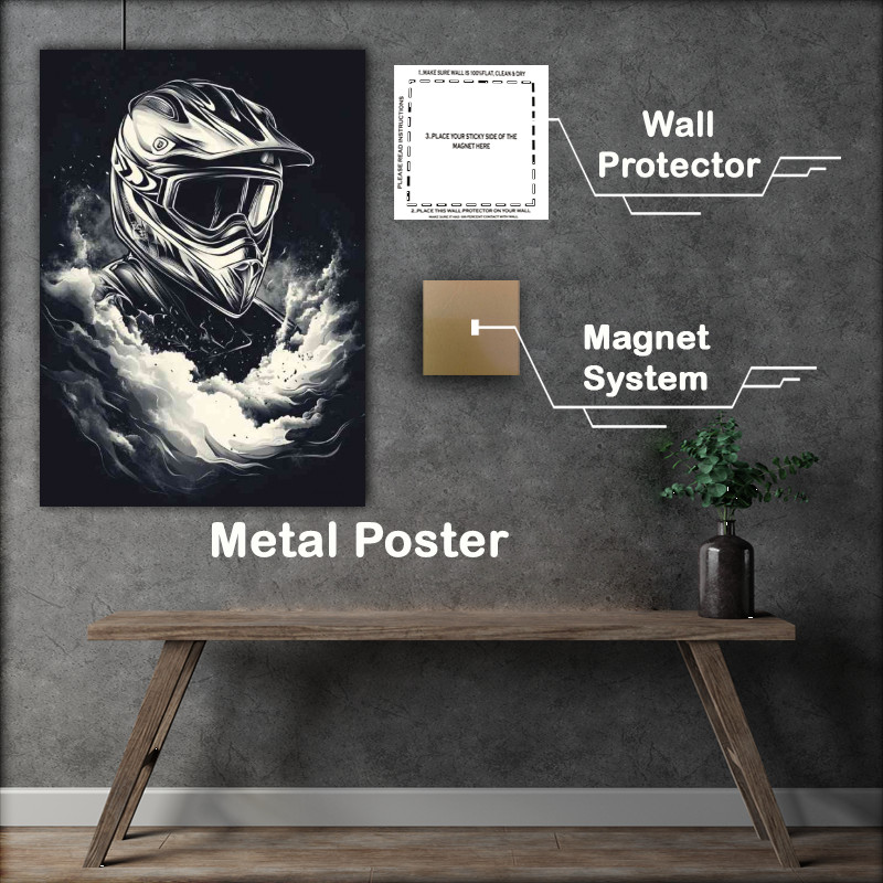 Buy Metal Poster : (Hearing the roar see the smoke dirtbike)