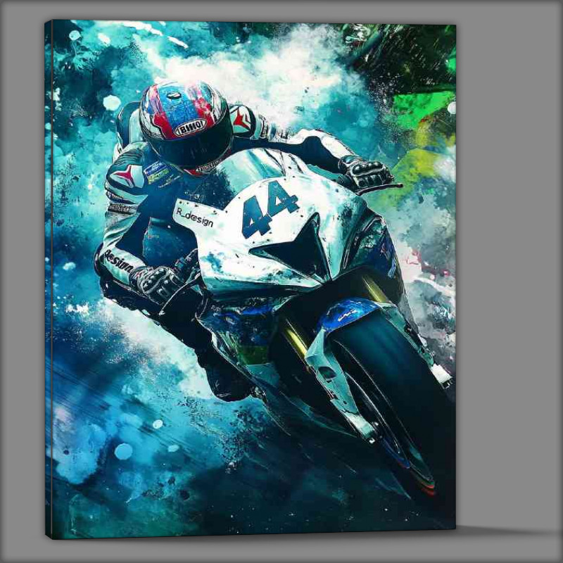 Buy Canvas : (Moto Gp bike of R design with number 4 BMW M6 inspired)