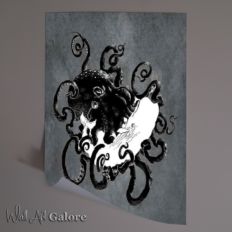 Buy Unframed Poster : (Octpus Vs Whale)
