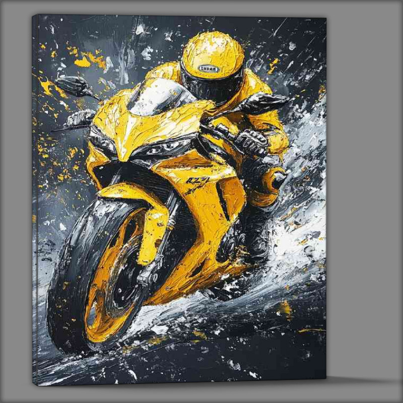 Buy Canvas : (Ryvin R 750 Yellow painting in the style of art)