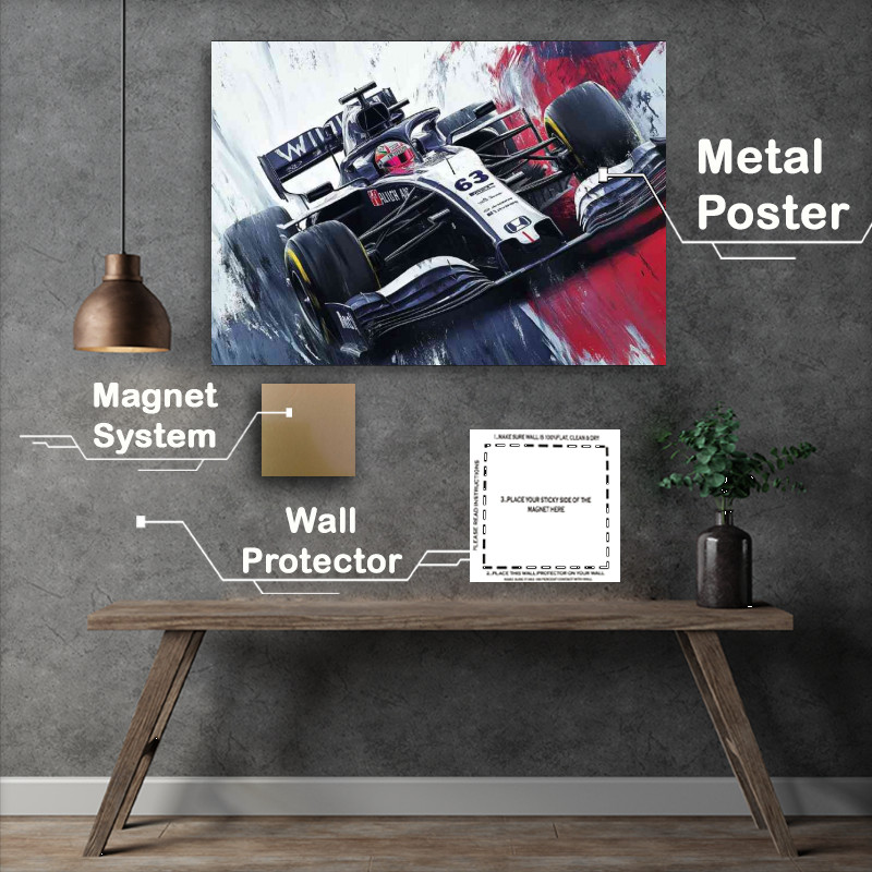 Buy Metal Poster : (Art painting of the formula one future car)