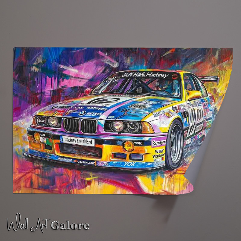 Buy Unframed Poster : (Painting of an E36 M3 race car)