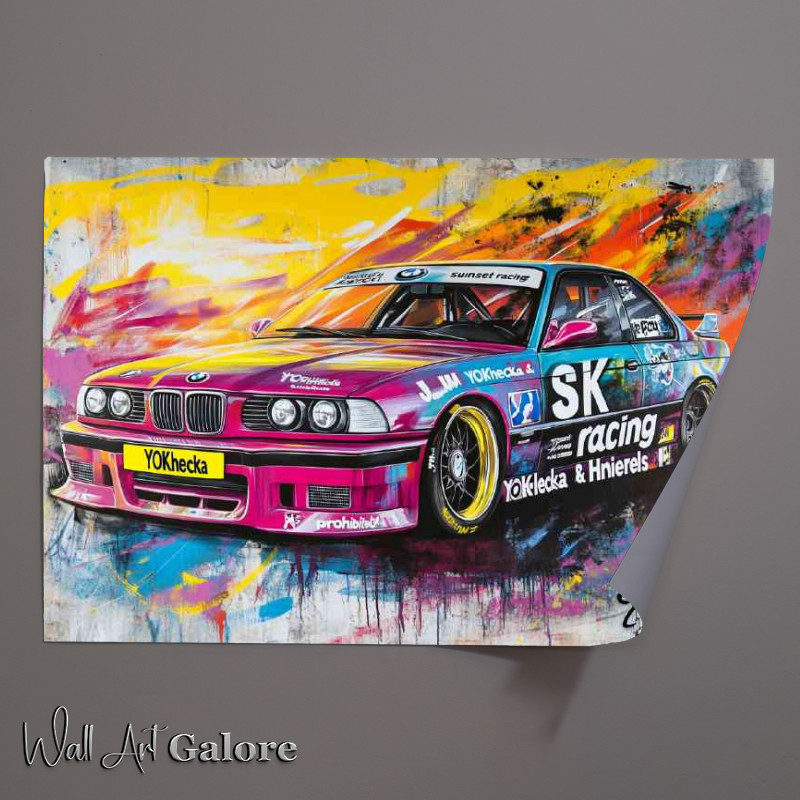 Buy Unframed Poster : (Painting of an E36 M5 race car)