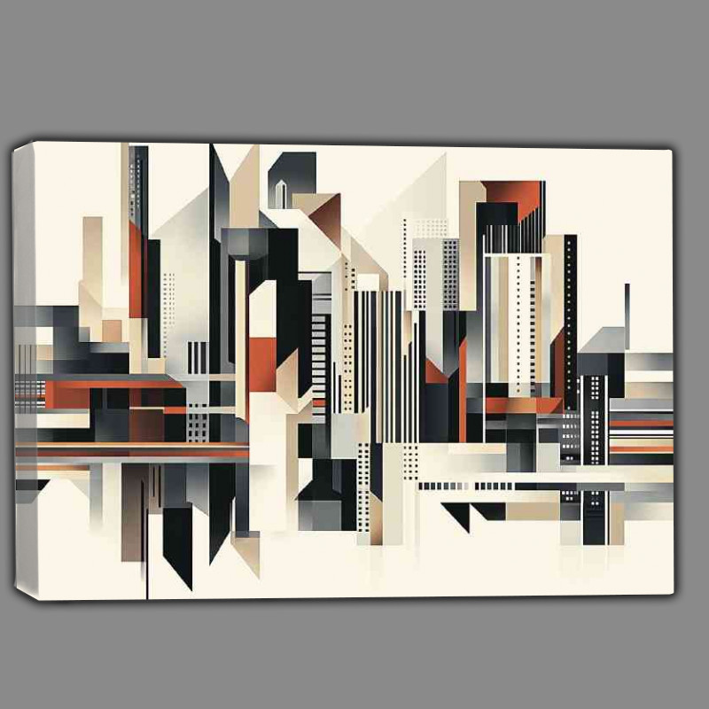 Buy Canvas : (Abstract vector illustration of a cityscape featuring in the future)
