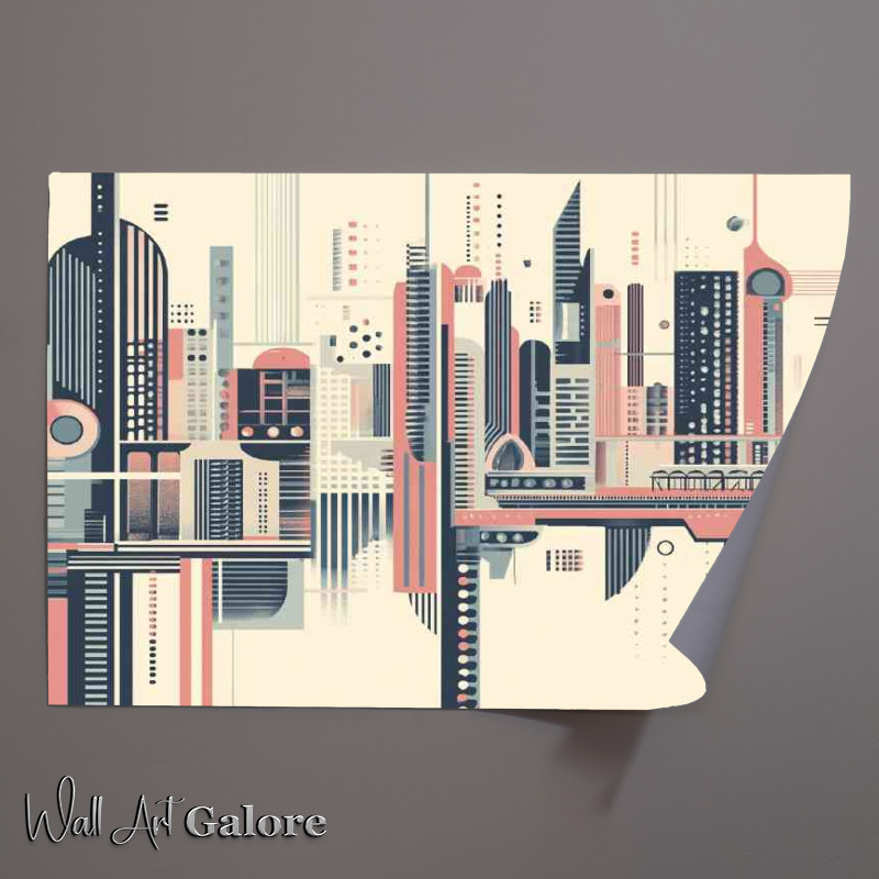 Buy Unframed Poster : (Abstract vector illustration of a cityscape future)
