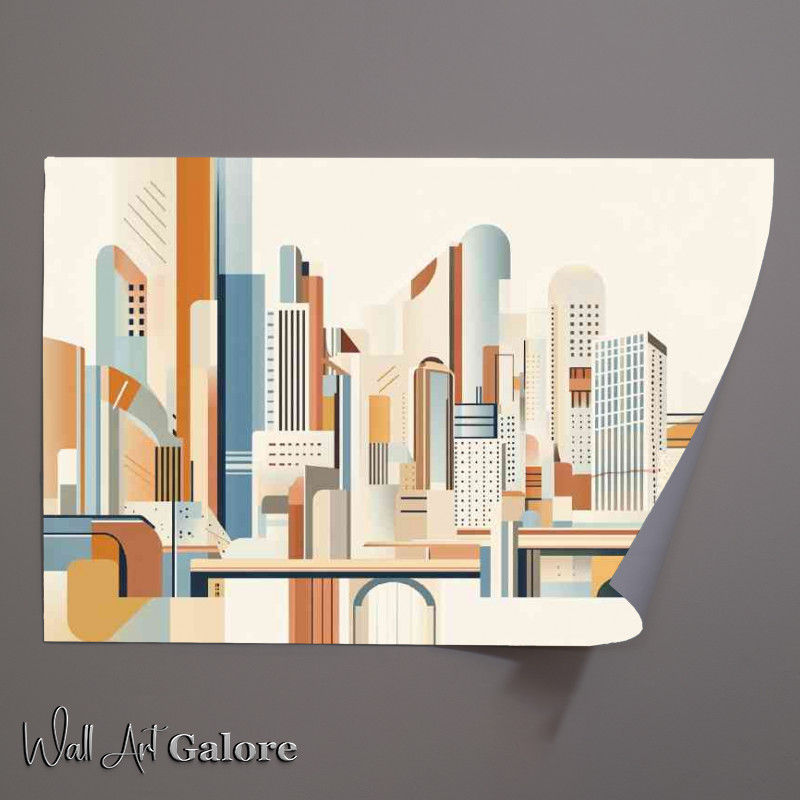 Buy Unframed Poster : (Abstract vector illustration of a cityscape post future)