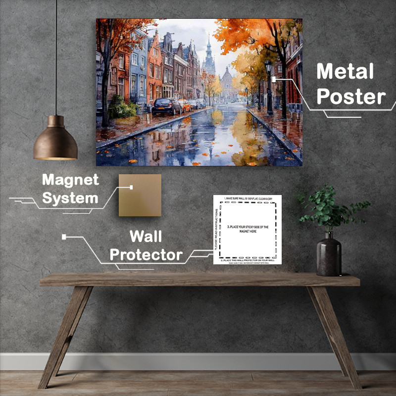 Buy Metal Poster : (Rainy day in London)