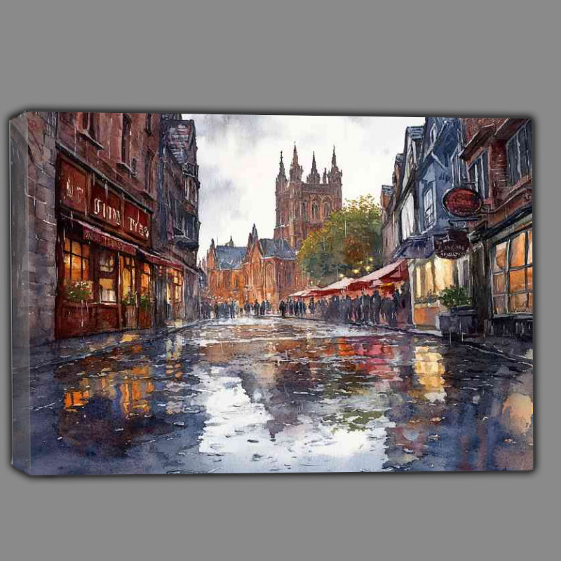 Buy Canvas : (Watercolour photorealistic illustration York city)