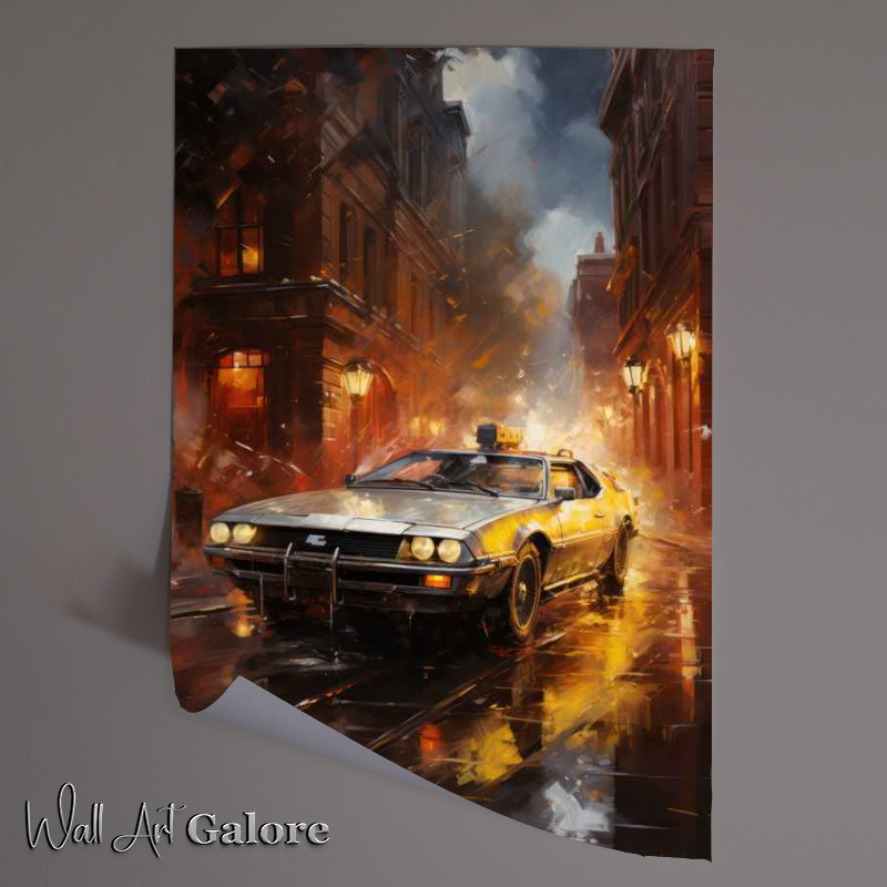 Buy Unframed Poster : (Back to the future delorean)