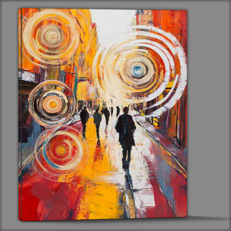 Buy Canvas : (Abstract of the streets in Dublin Irish street art)