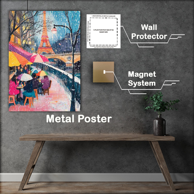 Buy Metal Poster : (Eiffel Tower in Paris a day out)
