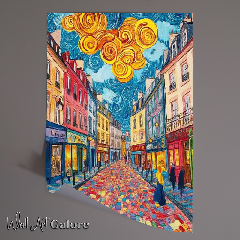 Buy Unframed Poster : (Painting of the streets in Lille France)