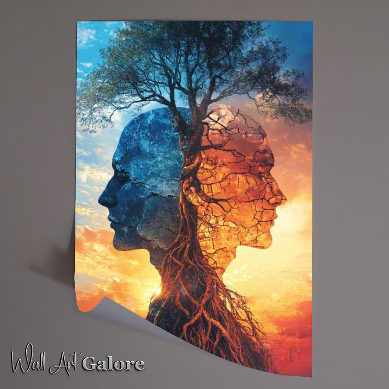 Buy Unframed Poster : (Man and woman with the tree of life growing out from there bodys)
