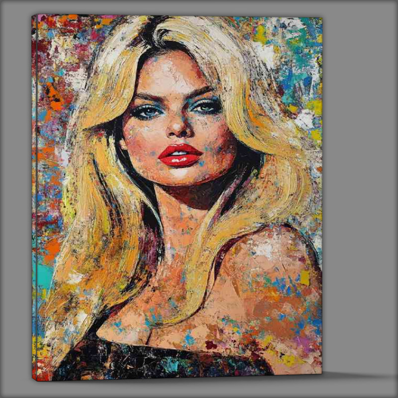 Buy Canvas : (Brigitte Bardot made with colorful mixed media)