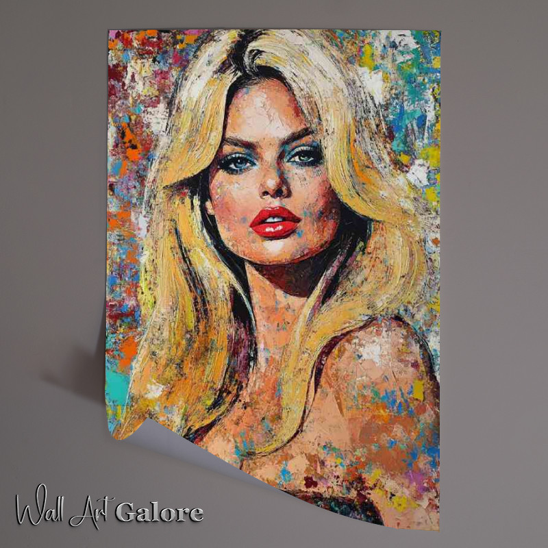 Buy Unframed Poster : (Brigitte Bardot made with colorful mixed media)