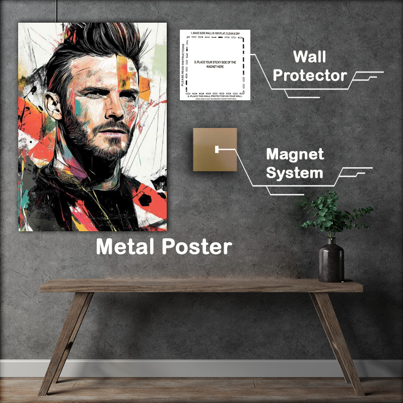 Buy Metal Poster : (David Beckham portrait in the style of pop art)