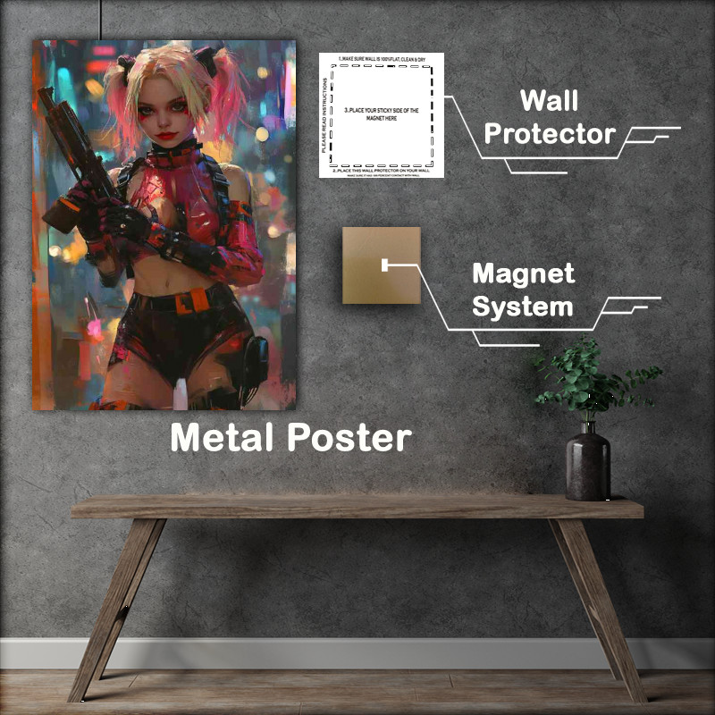 Buy Metal Poster : (Harley Quinn in the style of jim lee)