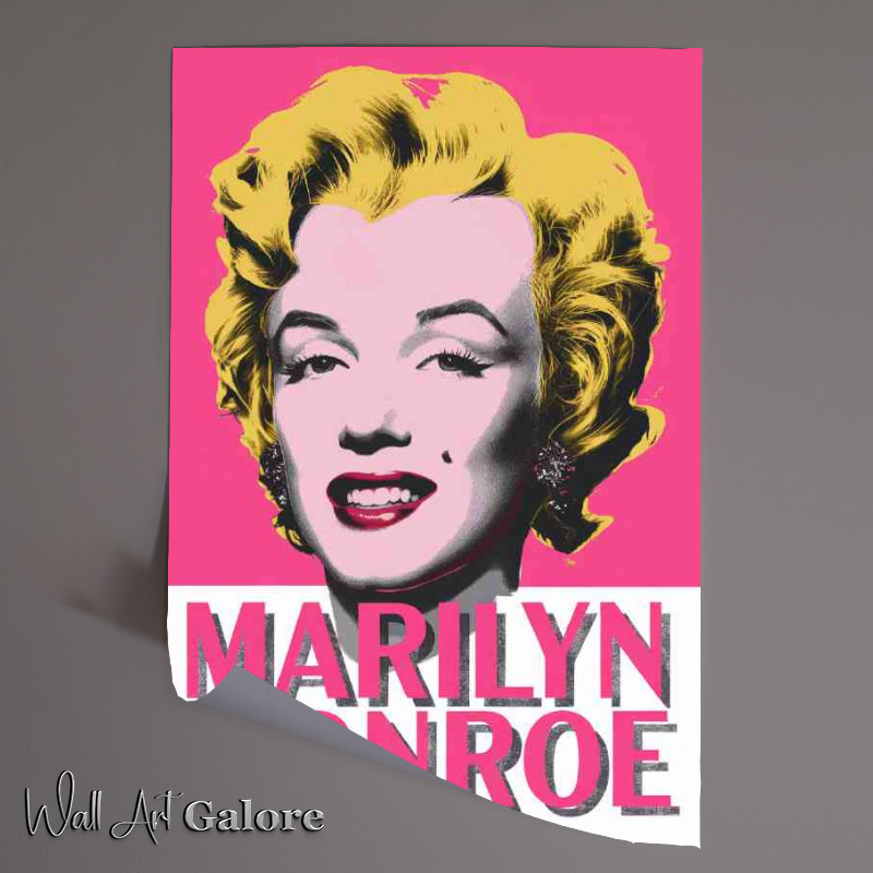 Buy Unframed Poster : (Marilyn monroe pink mixed media art)